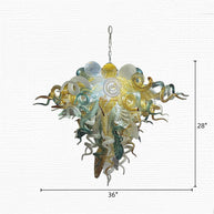 Luxury gold dining room glass chandelier custom design