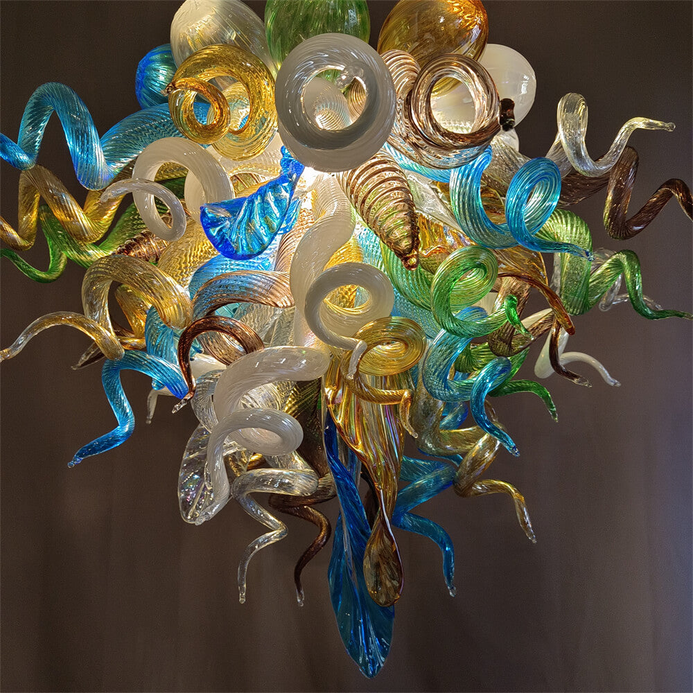 Luxury blown glass art chandelier chihuly style lighting