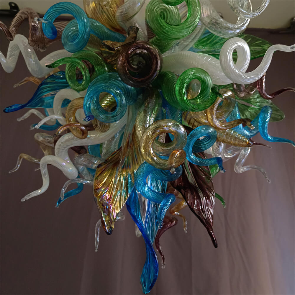 Luxury blown glass art chandelier chihuly style lighting