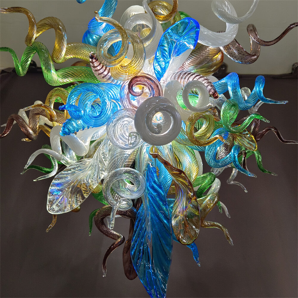 Luxury blown glass art chandelier chihuly style lighting