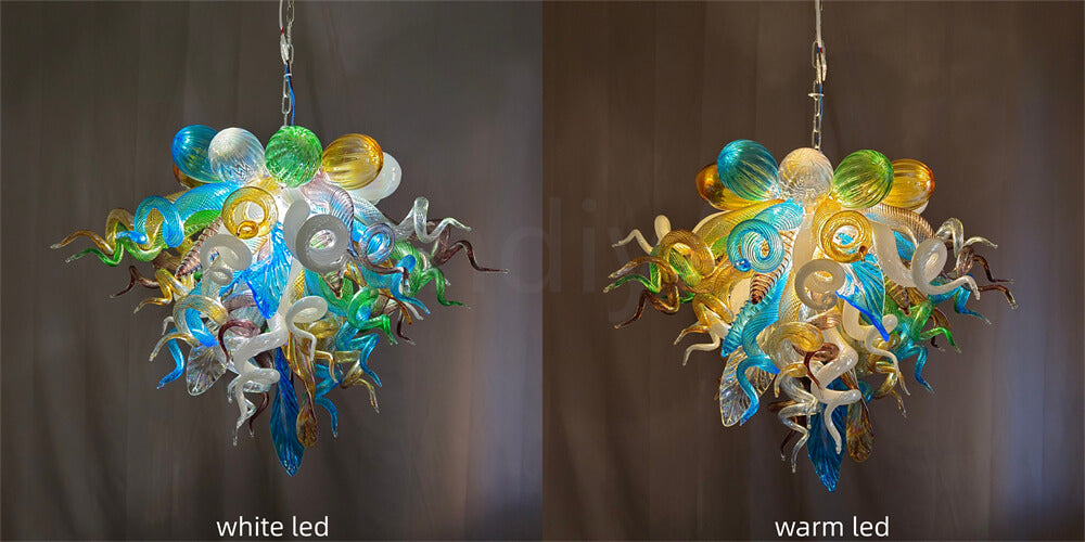 Luxury blown glass art chandelier chihuly style lighting