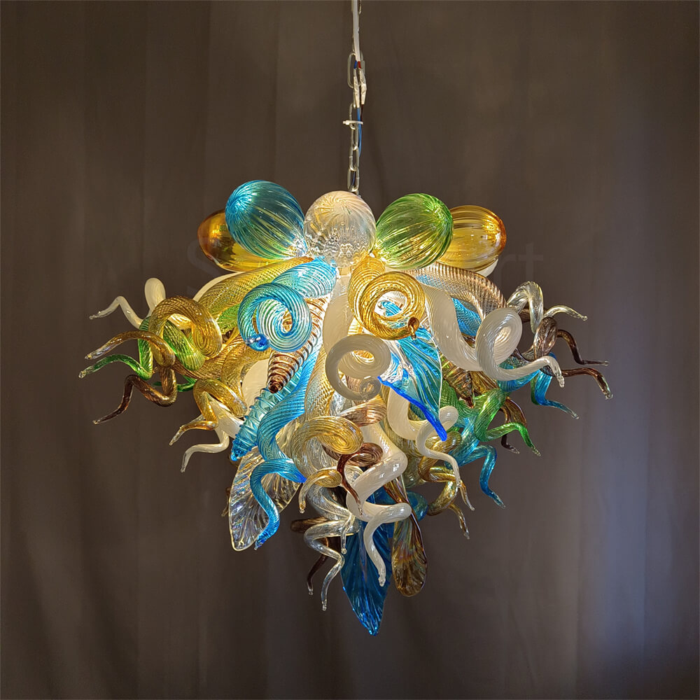 Luxury blown glass art chandelier chihuly style lighting
