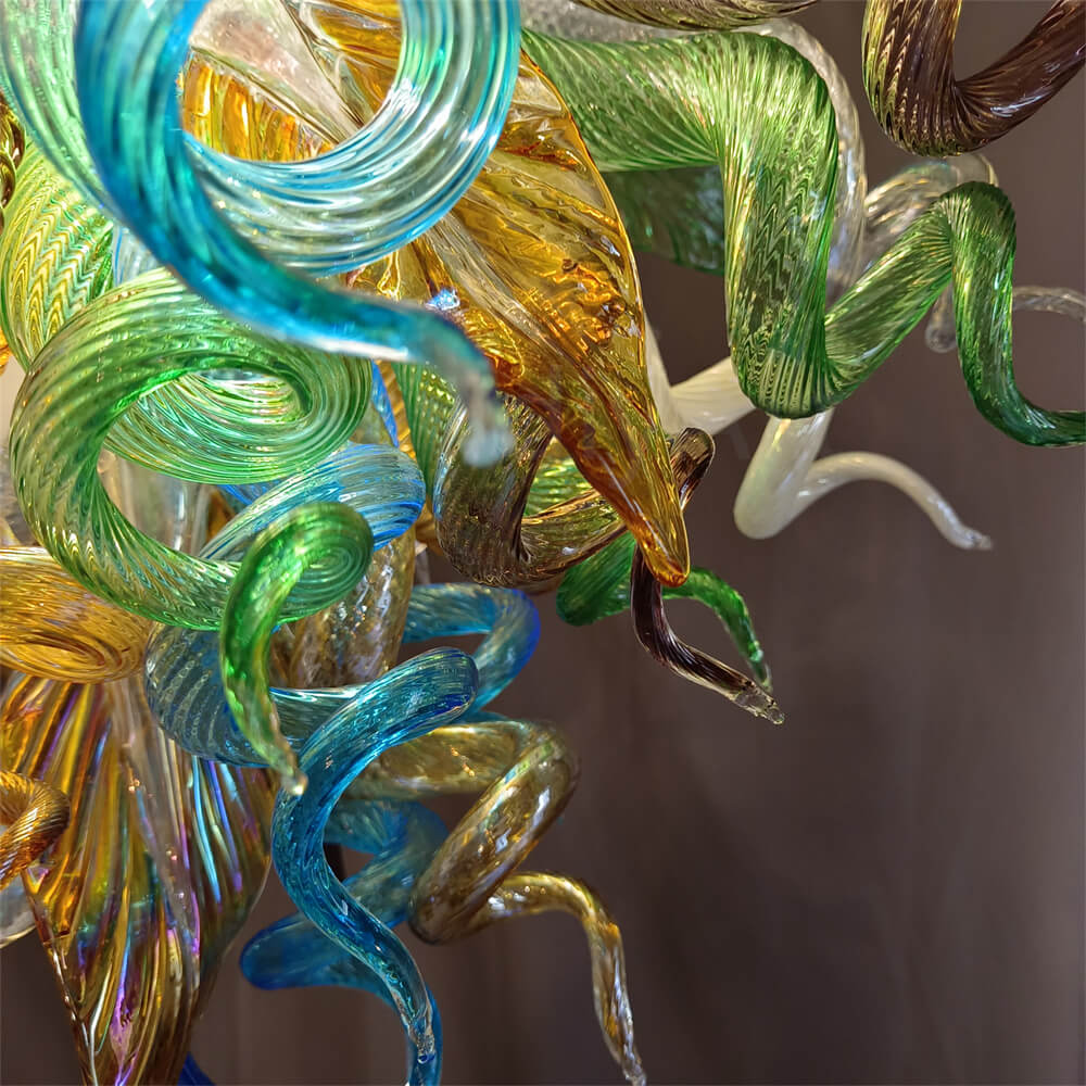 Luxury blown glass art chandelier chihuly style lighting