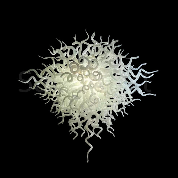 DIY art blown glass white modern design chandelier collection