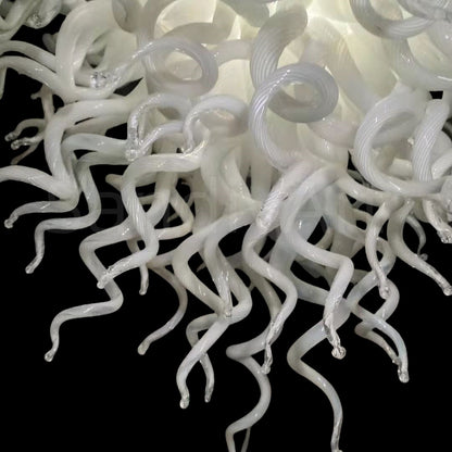 DIY art blown glass white modern design chandelier collection