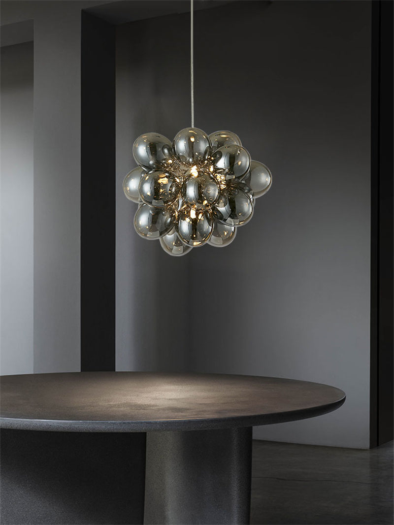 Smoke Grey Glass bubbles Lamp bedroom decoration