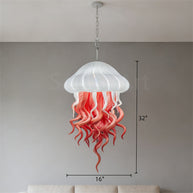 Dining room glass jellyfish lamp hand made art lighting