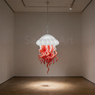 Dining room glass jellyfish lamp hand made art lighting