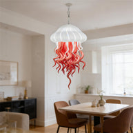 Dining room glass jellyfish lamp hand made art lighting