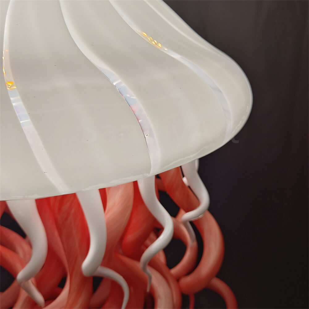 Dining room glass jellyfish lamp hand made art lighting