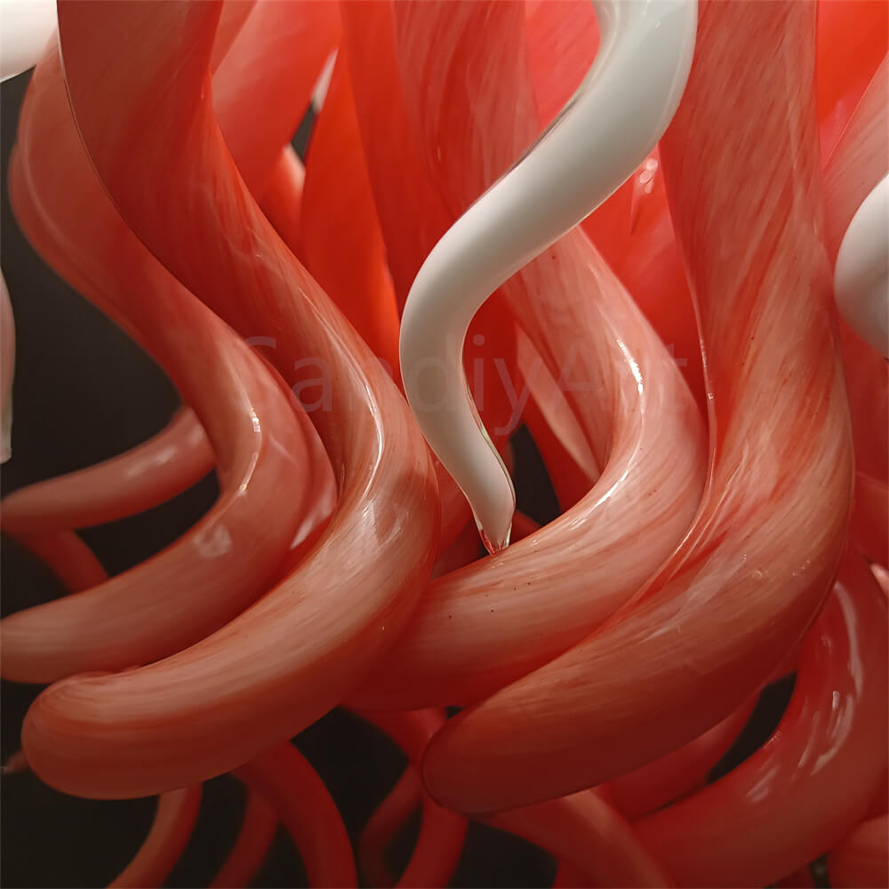 Dining room glass jellyfish lamp hand made art lighting