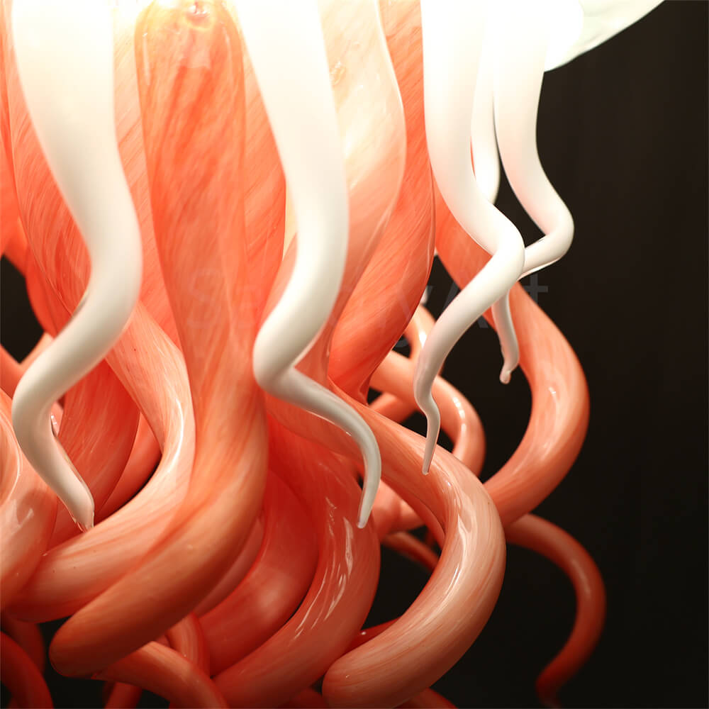 Dining room glass jellyfish lamp hand made art lighting