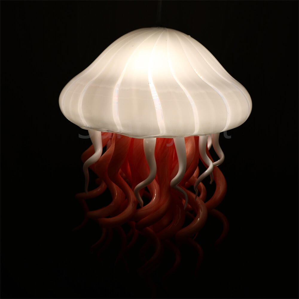 Dining room glass jellyfish lamp hand made art lighting