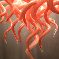 Dining room glass jellyfish lamp hand made art lighting