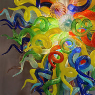 Stained glass chandelier custom made chihuly style art lighting