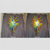 Stained glass chandelier custom made chihuly style art lighting