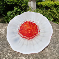 White color hand made DIY blown glass flowers festival holiday decoration and gift