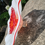 White color hand made DIY blown glass flowers festival holiday decoration and gift