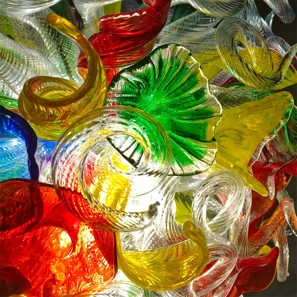 Hand made blown glass chandelier tulip staircase decoration
