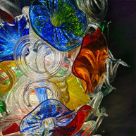Hand made blown glass chandelier tulip staircase decoration