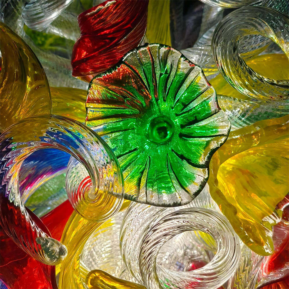 Hand made blown glass chandelier tulip staircase decoration