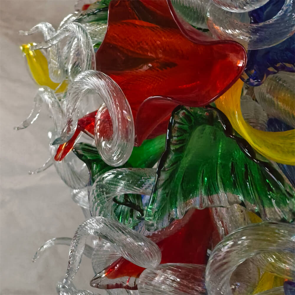 Hand made blown glass chandelier tulip staircase decoration