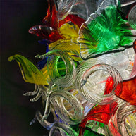 Hand made blown glass chandelier tulip staircase decoration