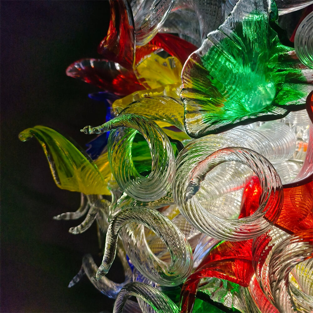 Hand made blown glass chandelier tulip staircase decoration