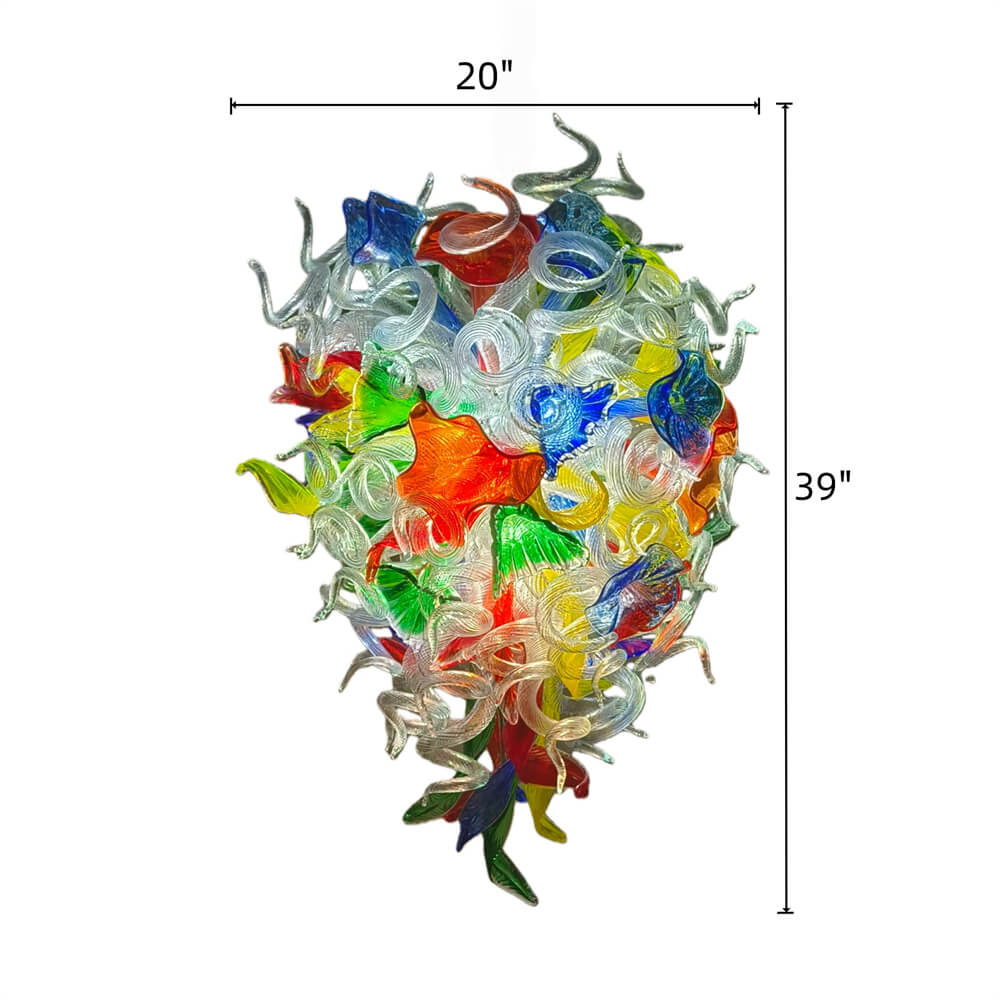 Hand made blown glass chandelier tulip staircase decoration