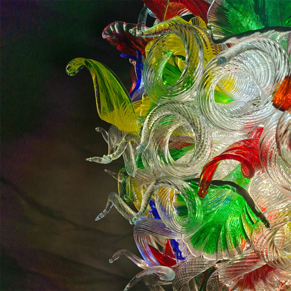 Hand made blown glass chandelier tulip staircase decoration
