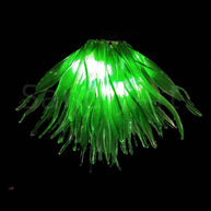 Green glass grass chandelier