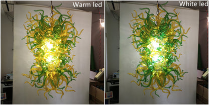 Muticolor handblown art glass chandelier living room lighting decoration