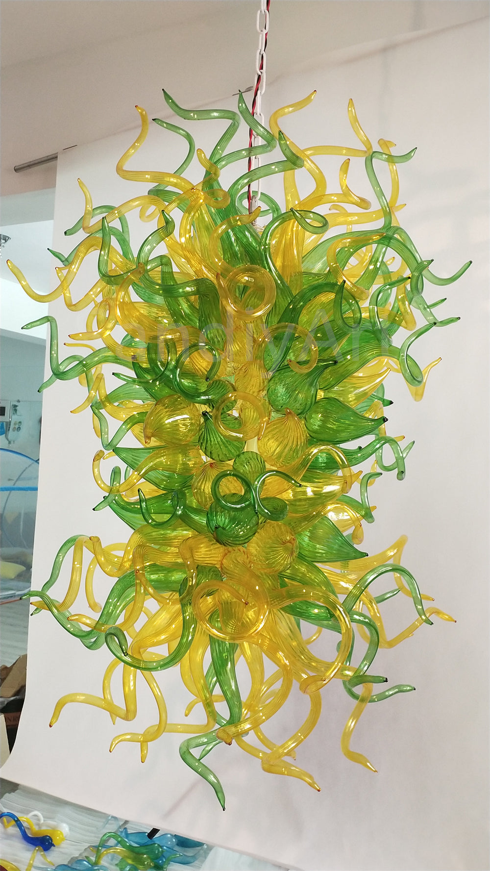 Muticolor handblown art glass chandelier living room lighting decoration