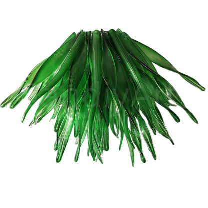 DIY hand made colored glass green grass lighting home decoration