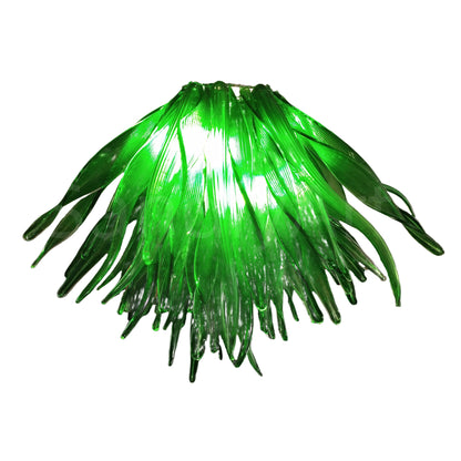 DIY hand made colored glass green grass lighting home decoration