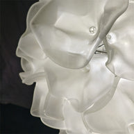 DIY hand blown glass frosting white floral chandelier hotel lighting decoration