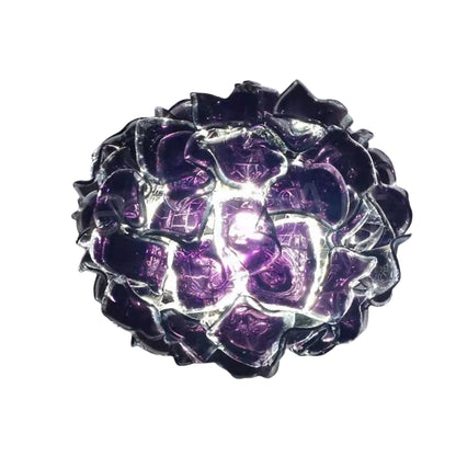 Hand blowm glass purple blossom chandelier dining room decoration