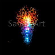 Top flame color blown glass chandelier lighting for villa