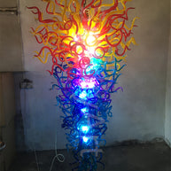 Top flame color blown glass chandelier lighting for villa