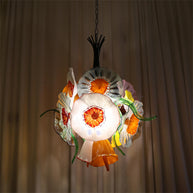 Hand made blown glass flower chandelier specail design Inspired by flowers in nature