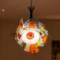 Hand made blown glass flower chandelier specail design Inspired by flowers in nature