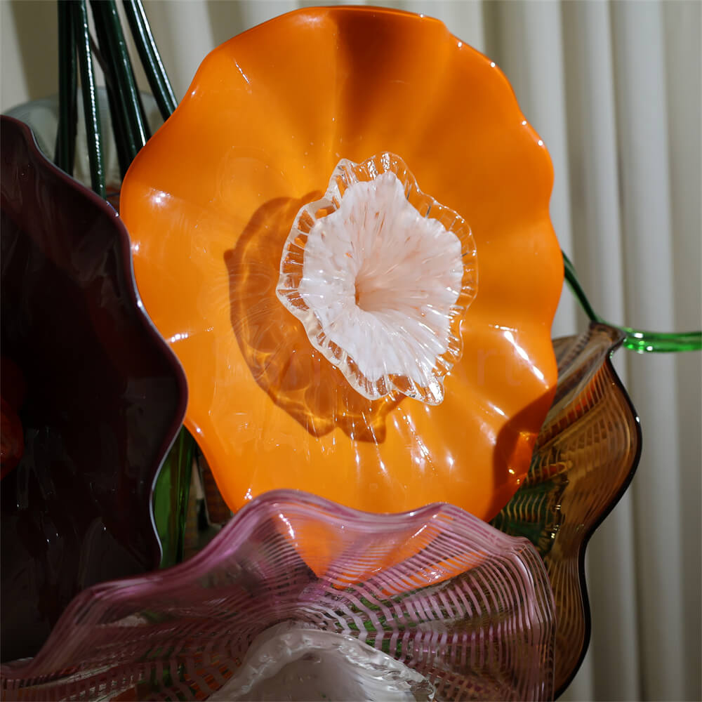 Hand made blown glass flower chandelier specail design Inspired by flowers in nature