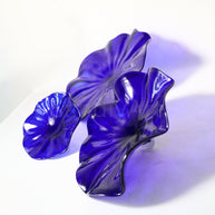 Chihuly Persian art glass plate blue color hand made mouthblown art glass