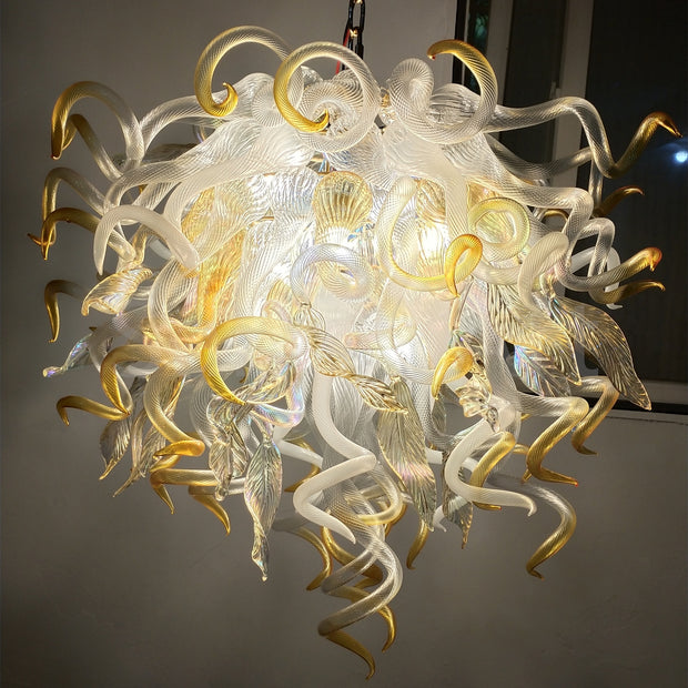 Luxury modern design chihuly style blown glass dining room chandelier
