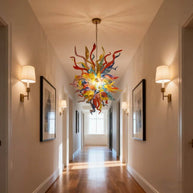 multicolor blown glass lighting