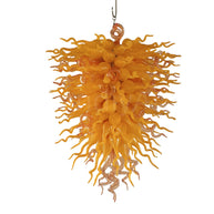 Yellow and orange blown glass light fixtures modern design