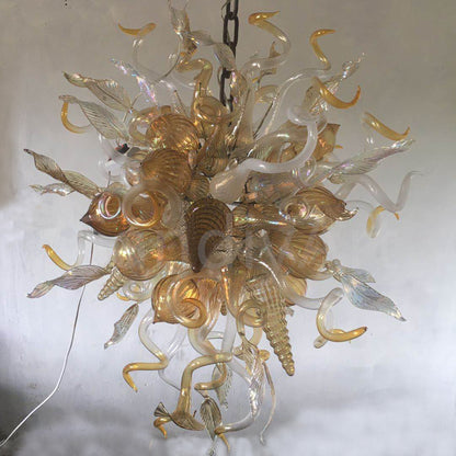 Unique design copper color blown glass pendant lamp dining room decoration