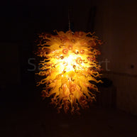 Yellow and orange blown glass light fixtures modern design