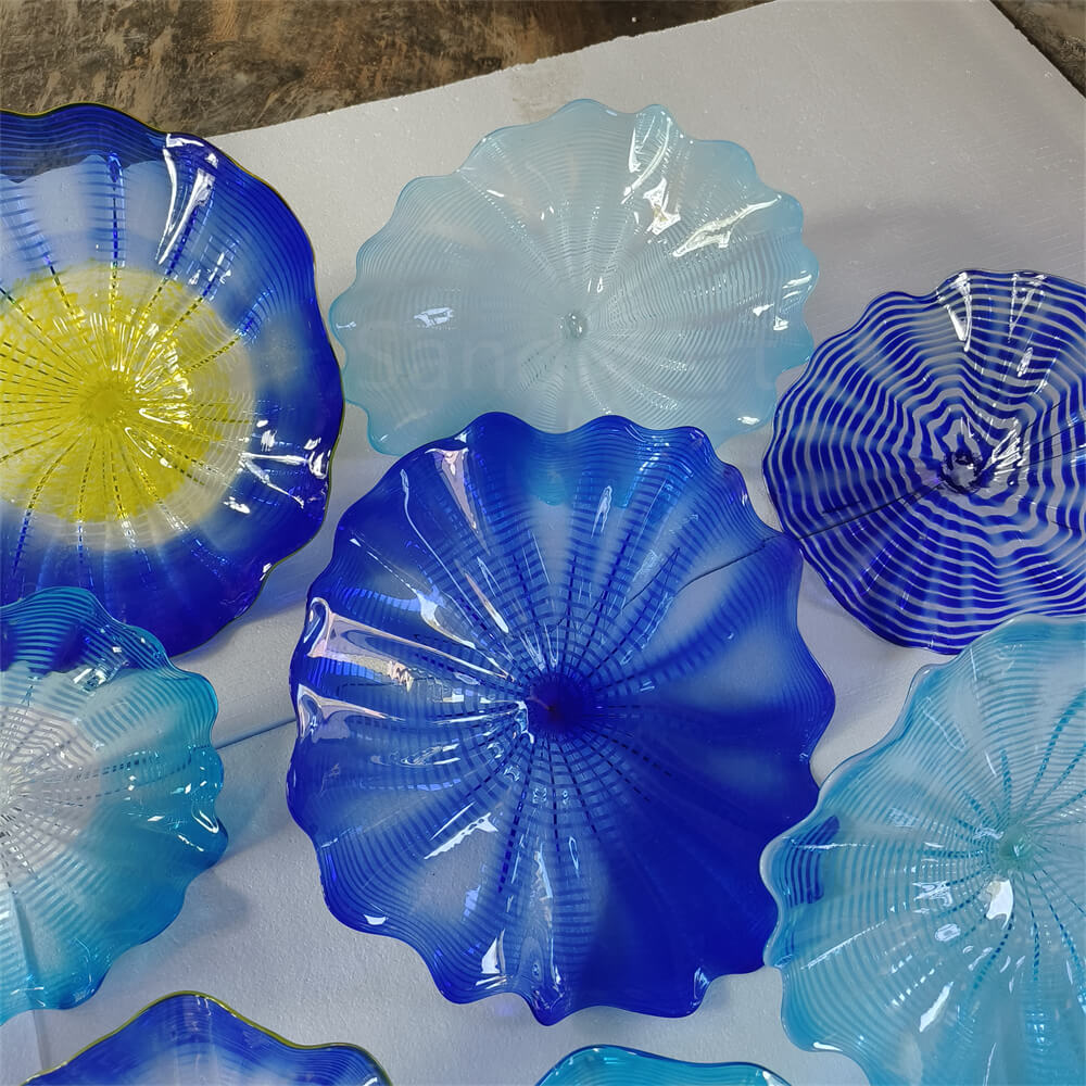 murano glass plates wall decoration