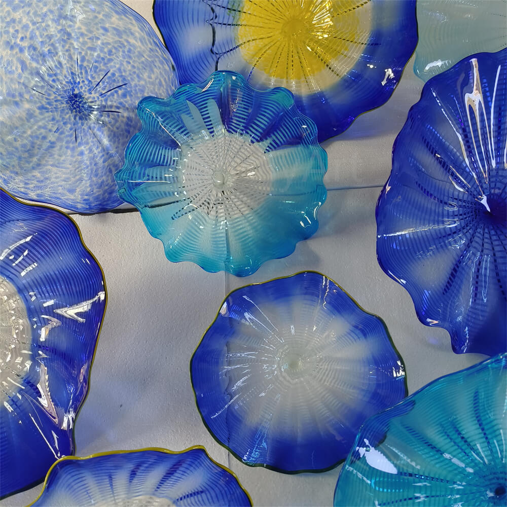 murano glass plates wall decoration